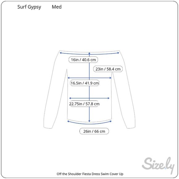 Surf Gypsy Colorful Floral Embroidered Off-The-Shoulder Dress/Swim Cover Up Med - Picture 10 of 10